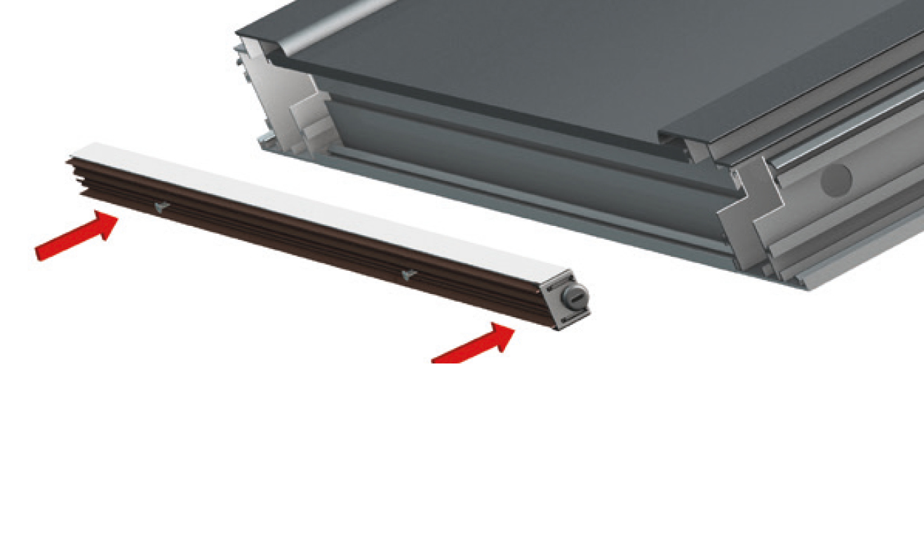 Standard fastening system for drop down seal Special Series 120